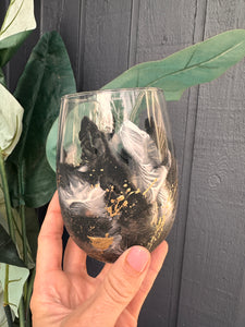 Chuppah Break Glass - Black/White/Gold