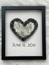 Load image into Gallery viewer, Smashed Glass Art- Heart Shadowbox
