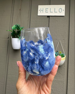 Jewish Wedding Gift Set - Blue Chuppah Break Glass