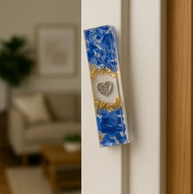 Load image into Gallery viewer, Smashed Glass Mezuzah - Waves
