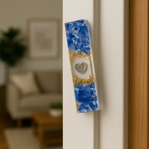 Smashed Glass Mezuzah - Waves